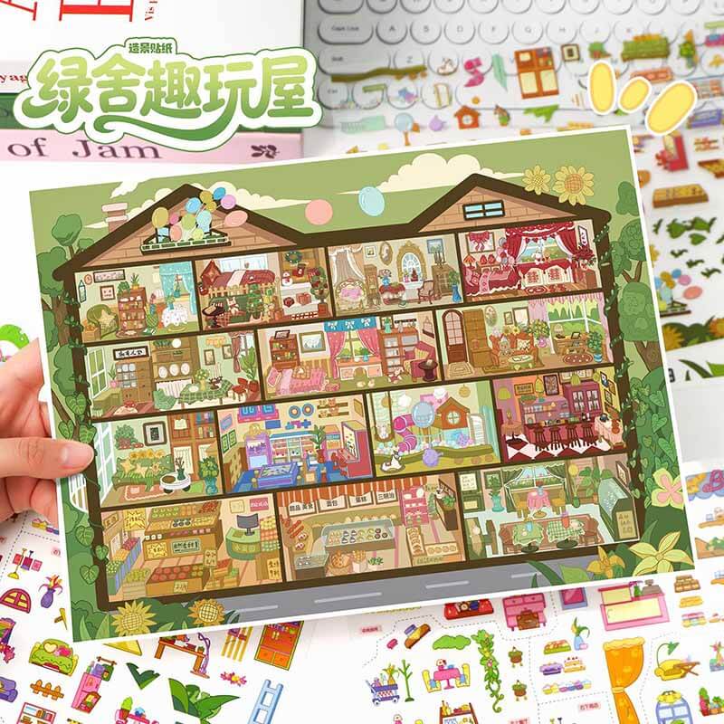 Fairytale Playland DIY 3D Scene Stickers 2 Cute Miniature Scenes(xL)