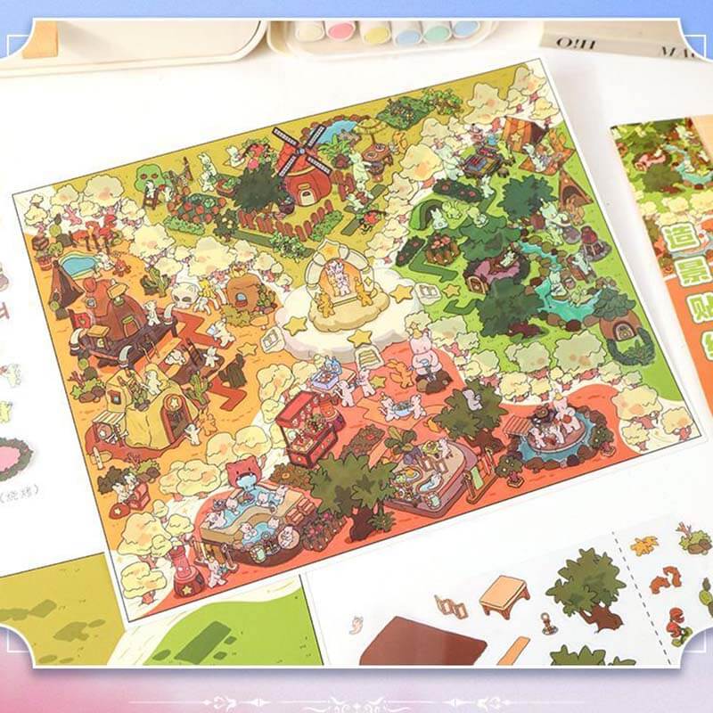 Fantasy Bliss Chronicles DIY 3D Scene Stickers Lovely 2 Miniature Scenes(L)