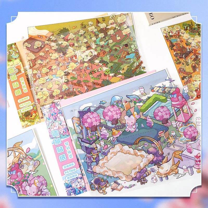 Fantasy Bliss Chronicles DIY 3D Scene Stickers Lovely 2 Miniature Scenes(L)