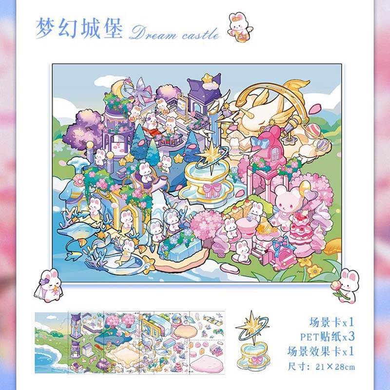 Fantasy Bliss Chronicles DIY 3D Scene Stickers Lovely 2 Miniature Scenes(L)