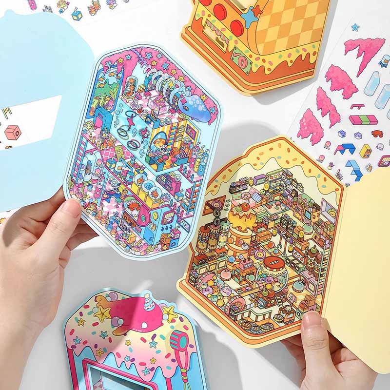 Fantasy Circuit DIY 3D Scene Stickers 4 Cute Miniature Scenes(S)