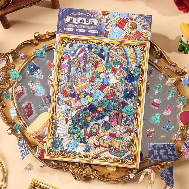 Fantasy Journey DIY 3D Scenes Sticker 4 Cute Miniature Scenes(S)