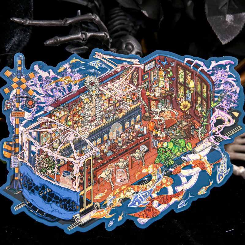 Fantasy Transit DIY 3D Scene Stickers With Guide Lines(M)