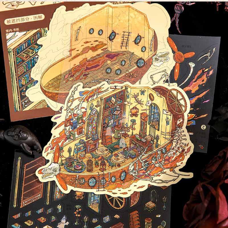 Fantasy Transit DIY 3D Scene Stickers With Guide Lines(M)