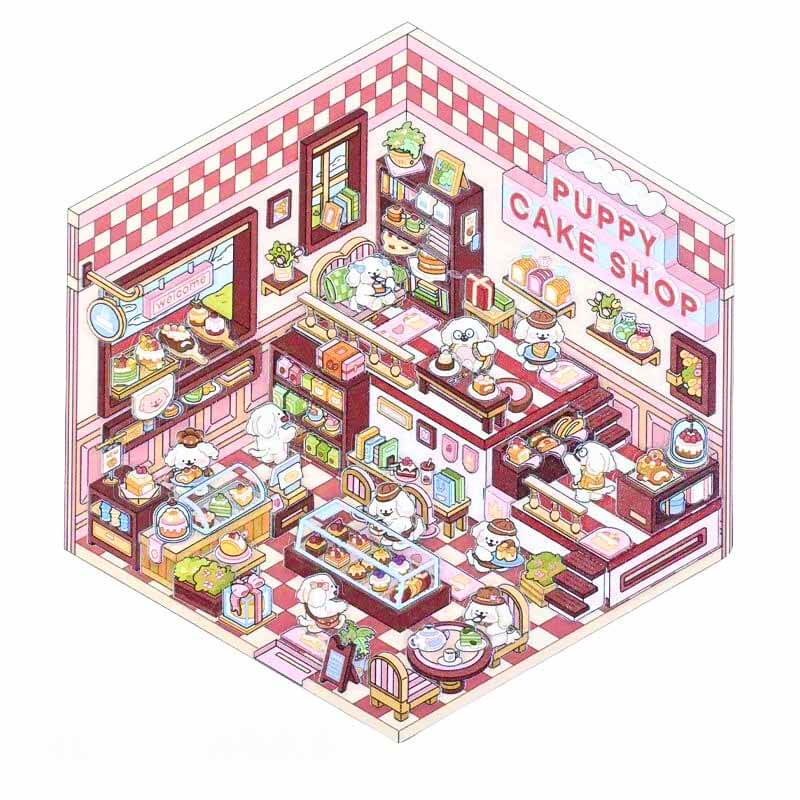 Fantasy Voyage Collection DIY 3D Scene Stickers 4 Cute Miniature Scenes(S)