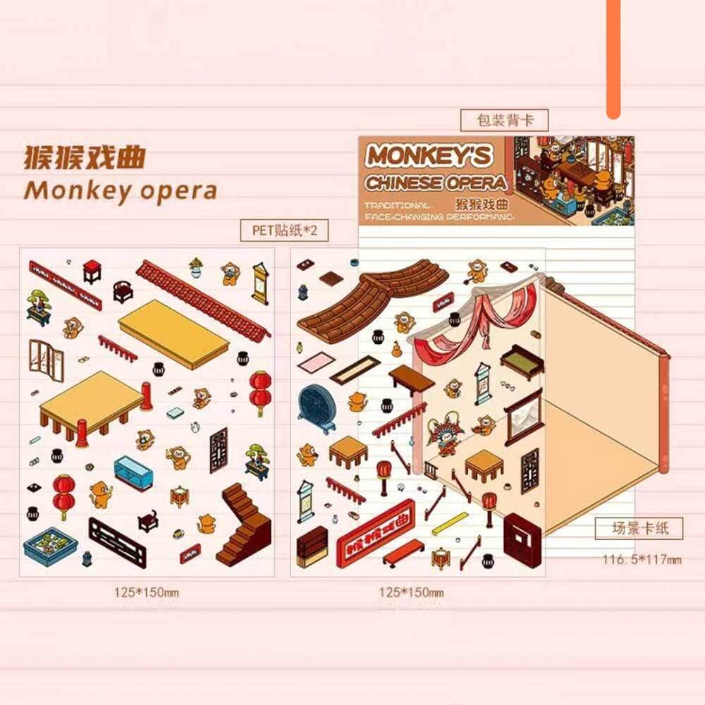 Fantasy Voyage Collection DIY 3D Scene Stickers 4 Cute Miniature Scenes(S)