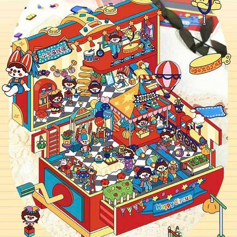 Fantasy Voyage Collection DIY 3D Scene Stickers 4 Cute Miniature Scenes(S)