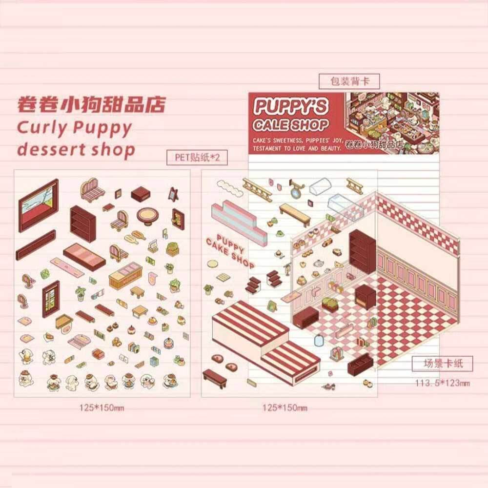 Fantasy Voyage Collection DIY 3D Scene Stickers 4 Cute Miniature Scenes(S)