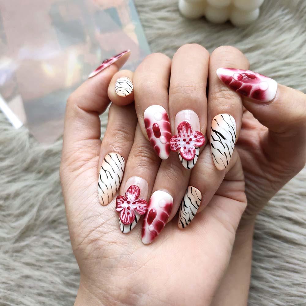 Beauty Art Garden Press On Nails Feline Blooms 194