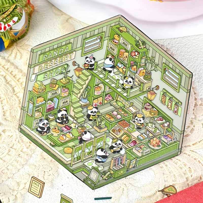 Festive Fun DIY 3D Scene Stickers 4 Cute Miniature Scenes(S)