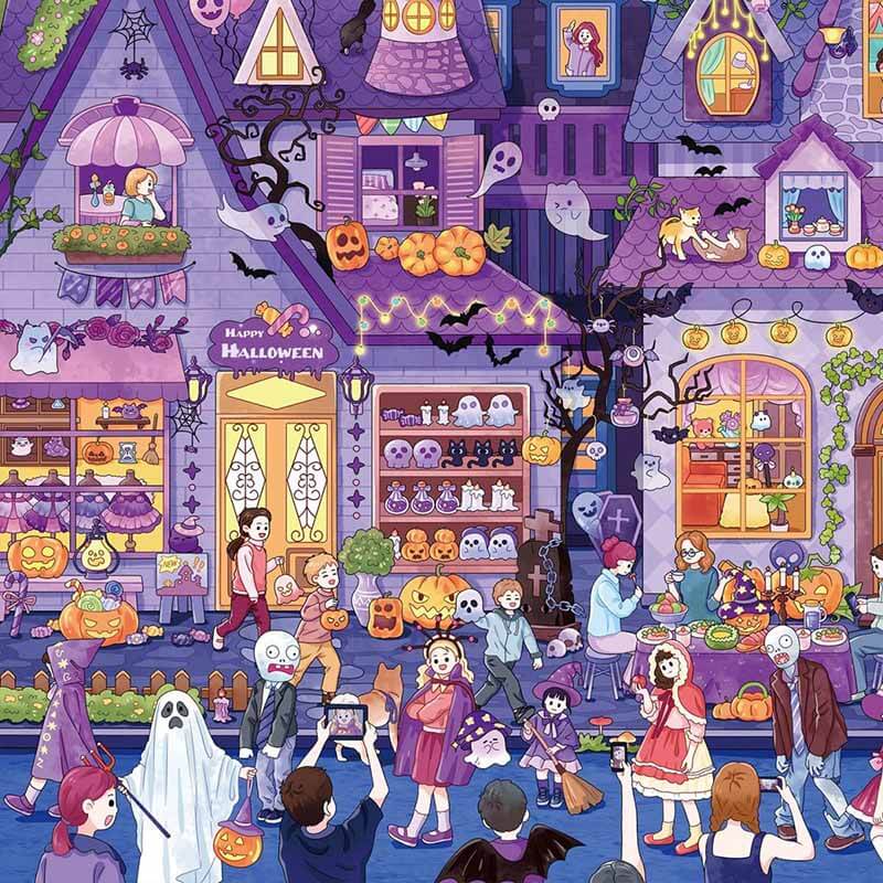 Festive Streets DIY 3D Scene Stickers 3 Cute Miniature Scenes(L)