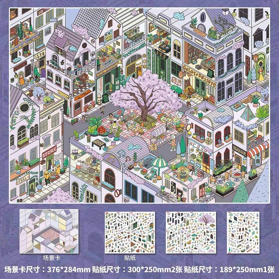 Festive Whimsy DIY 3D Scene Stickers 3 Cute Scenes(L)