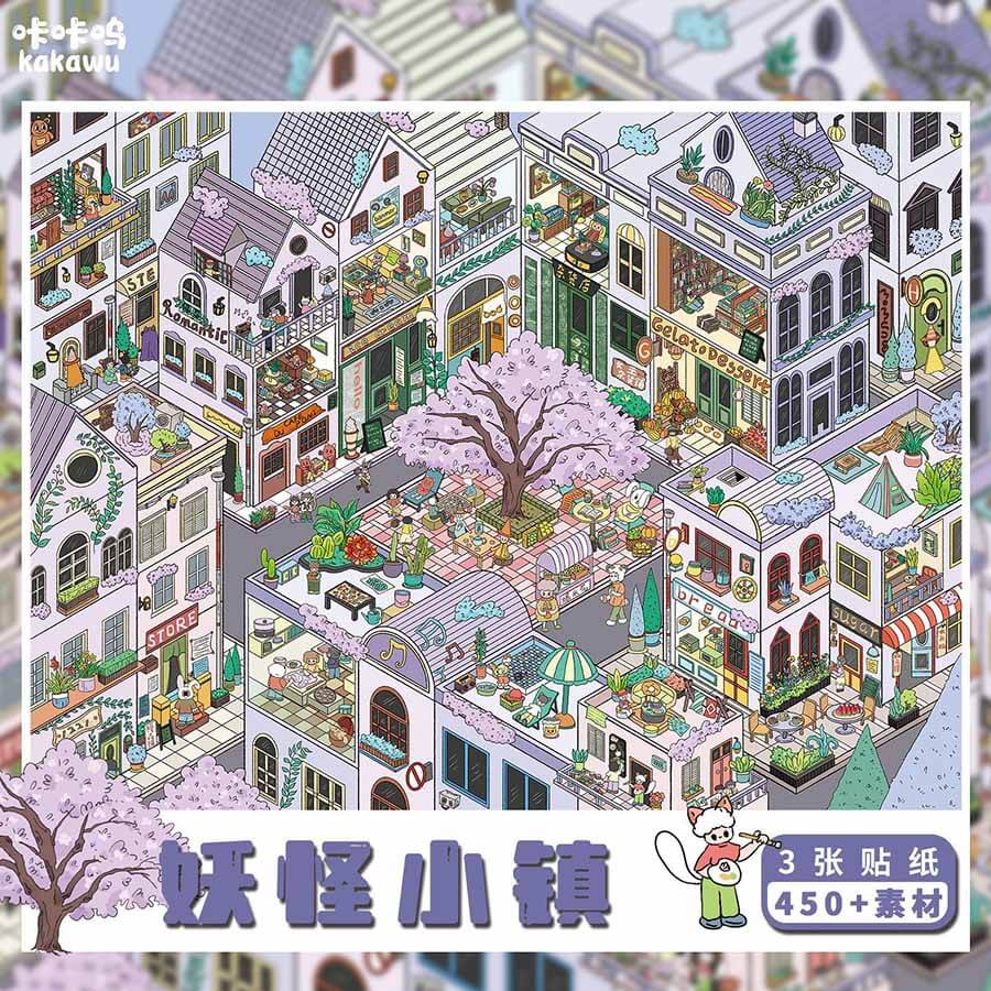 Festive Whimsy DIY 3D Scene Stickers 3 Cute Scenes(L)