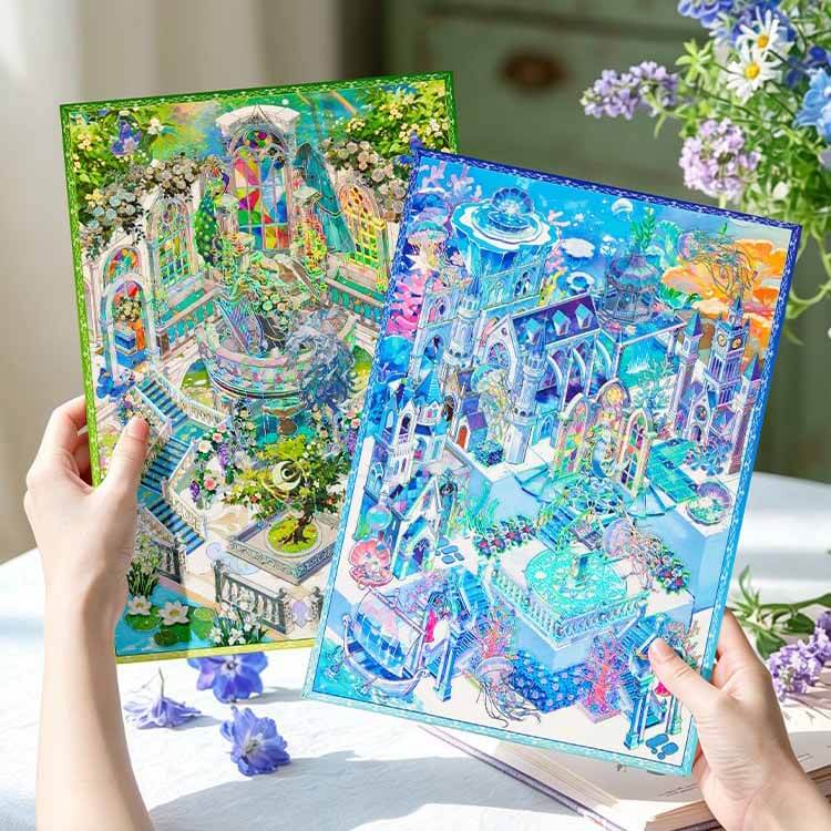 Floral Escape DIY 3D Scene Stickers With Guide Lines(L)