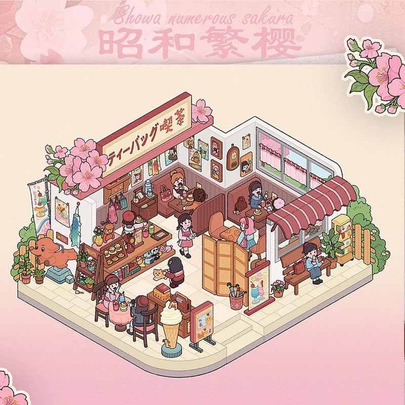 Floral Serenade DIY 3D Scene Stickers 3 Cute Miniature Scenes(L)