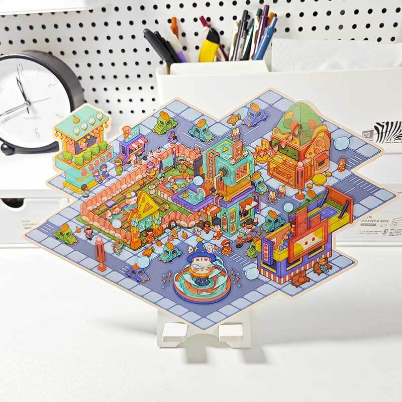 Floral & Foam DIY 3D Scene Stickers 2 Cute Miniature Scenes(L)