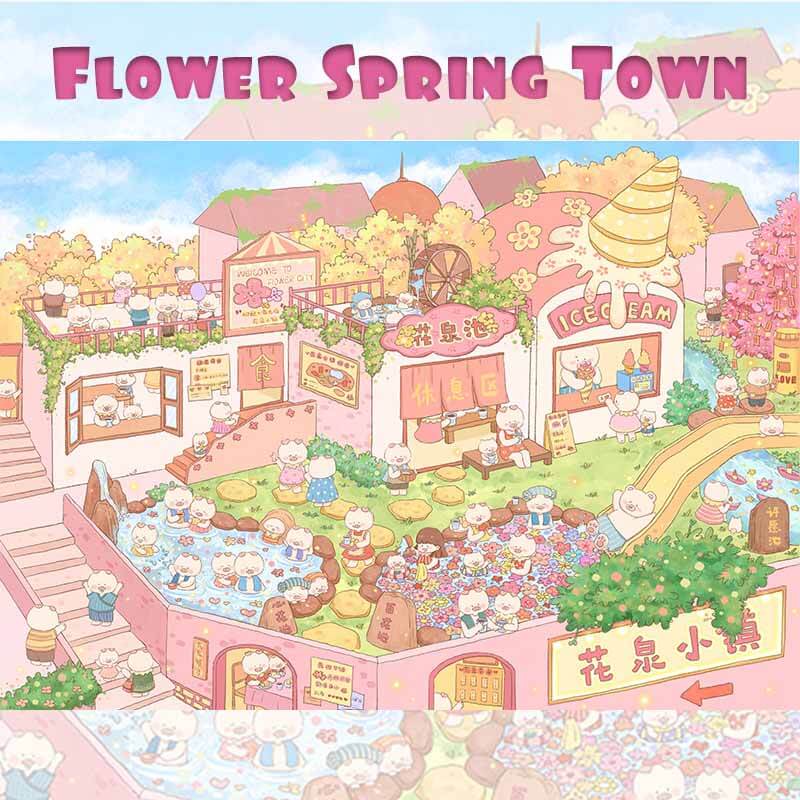 Flower of Dreams DIY 3D Scene Stickers 2 Cute Miniature Scenes(M)