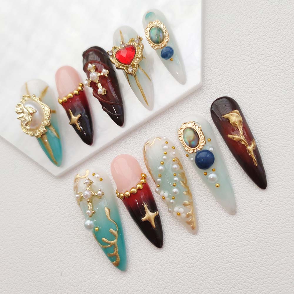 Art Garden Press On Nails Flowery Waltz 198