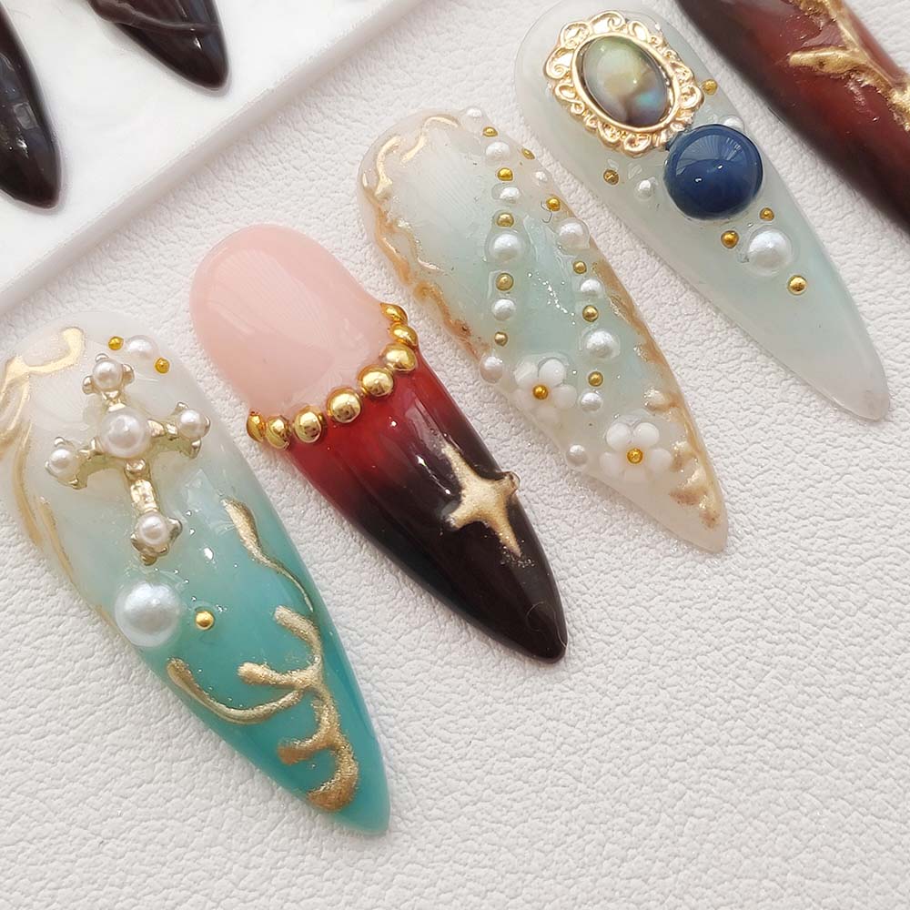 Art Garden Press On Nails Flowery Waltz 198