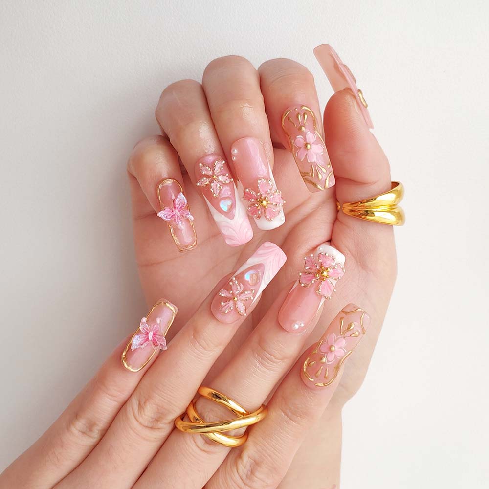 Art Garden Press On Nails Fluttering Butterflies 193