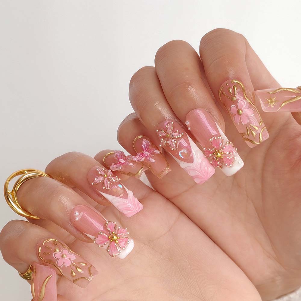 Art Garden Press On Nails Fluttering Butterflies 193