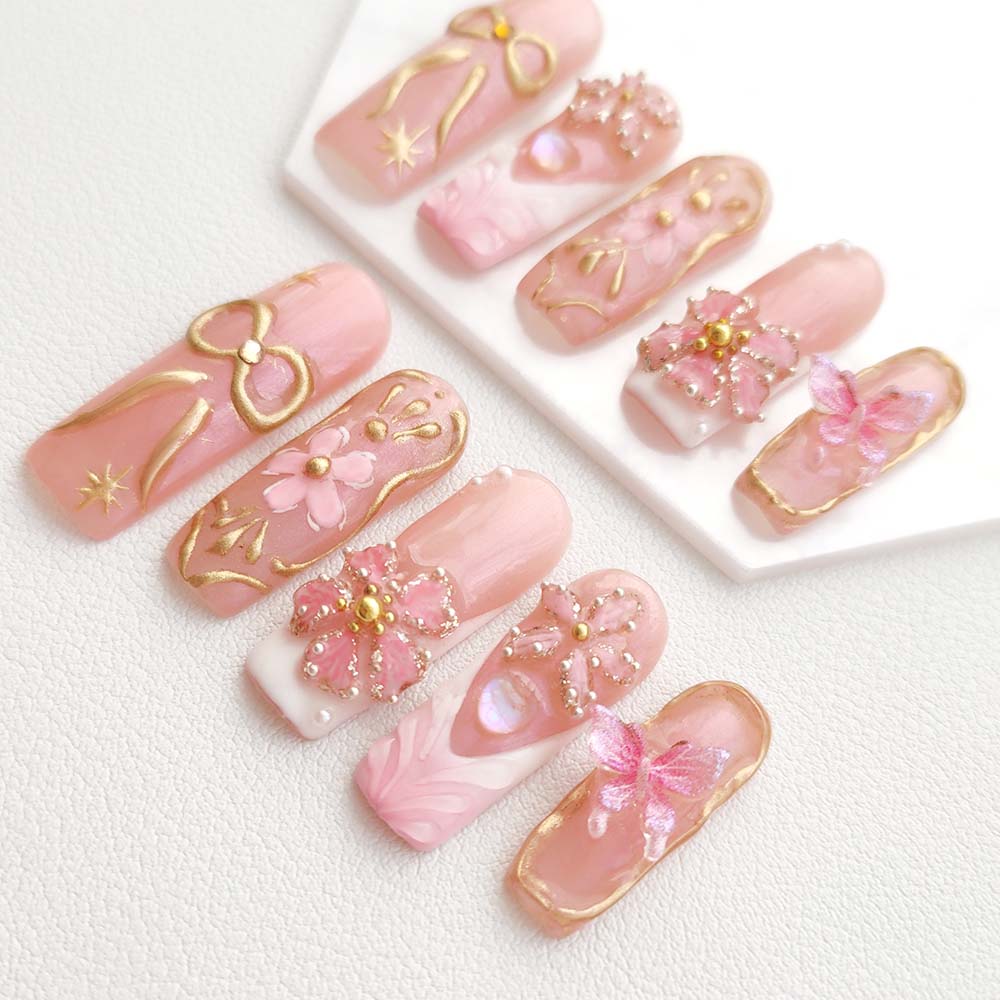 Art Garden Press On Nails Fluttering Butterflies 193