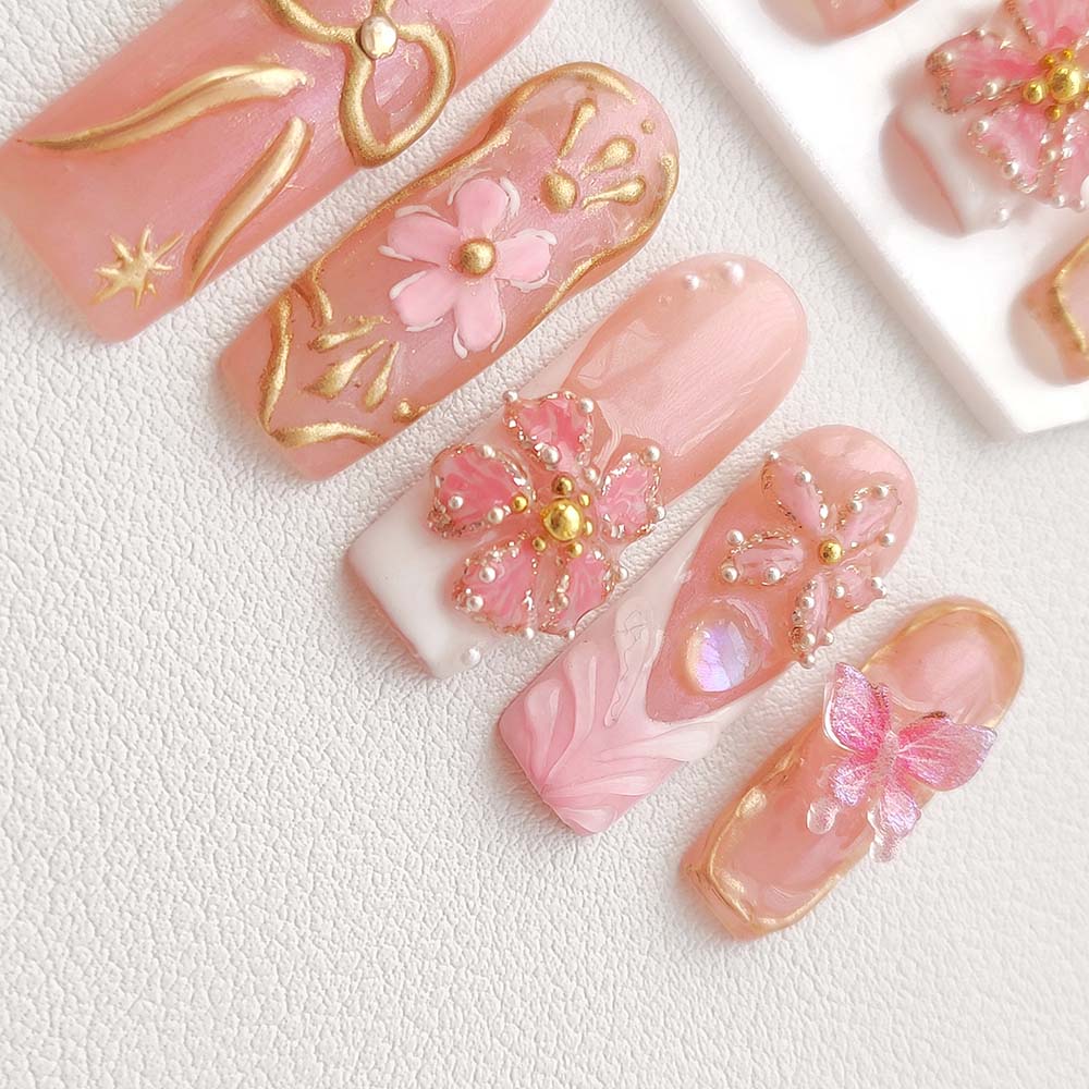 Art Garden Press On Nails Fluttering Butterflies 193