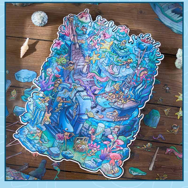 Forbidden Realms DIY 3D Scene Stickers 4 Cute Miniature Scenes(L)