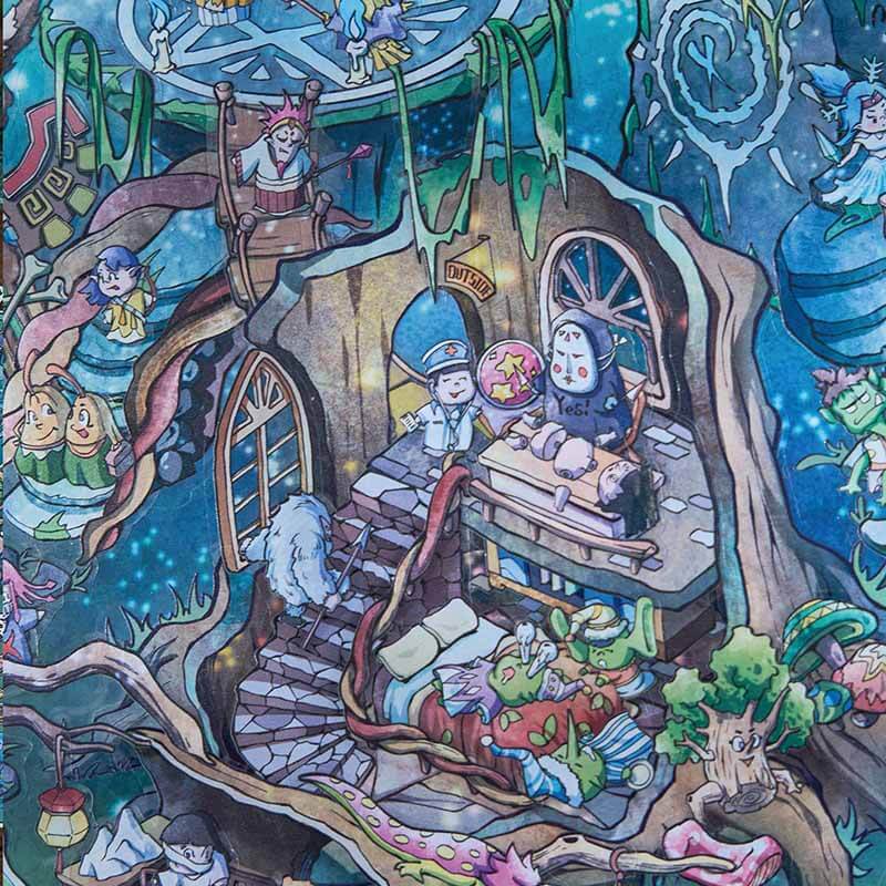 Forbidden Realms DIY 3D Scene Stickers 4 Cute Miniature Scenes(L)