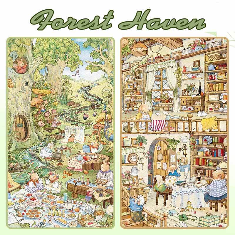 Forest Haven DIY 3D Scene Stickers 2 Cute Scenes(L)