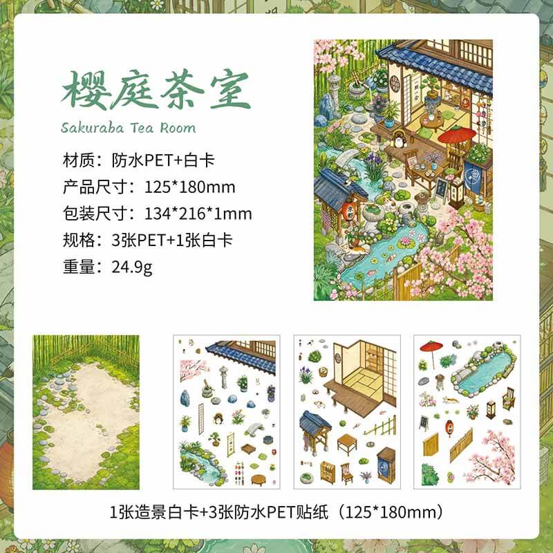 Four Seasons Retreat DIY 3D Scene Stickers With Guide Lines(S)