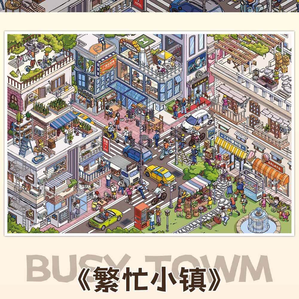 Fringe Town DIY 3D Scene Stickers 2 Cute Miniature Scenes(L)