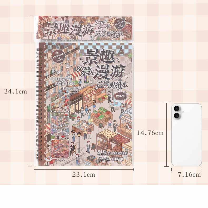 Fun Adventures DIY 3D Scene Stickers With Guide Lines(L)