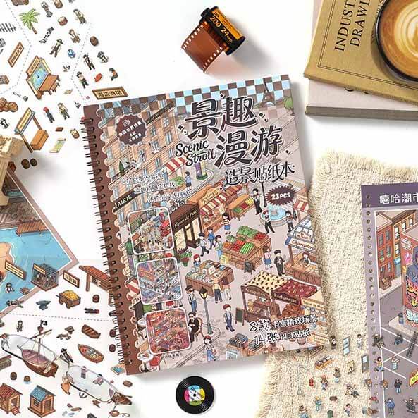 Fun Adventures DIY 3D Scene Stickers With Guide Lines(L)