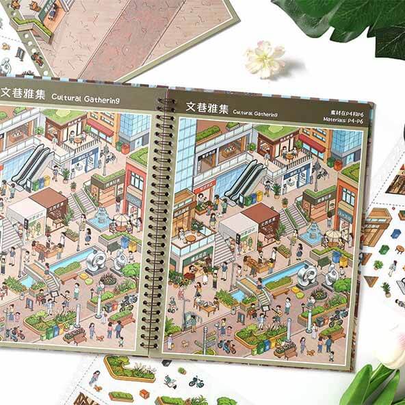 Fun Adventures DIY 3D Scene Stickers With Guide Lines(L)