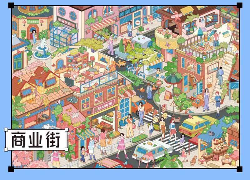 Fun City Life DIY 3D Scene Stickers 2 Cute Scenes(xL)