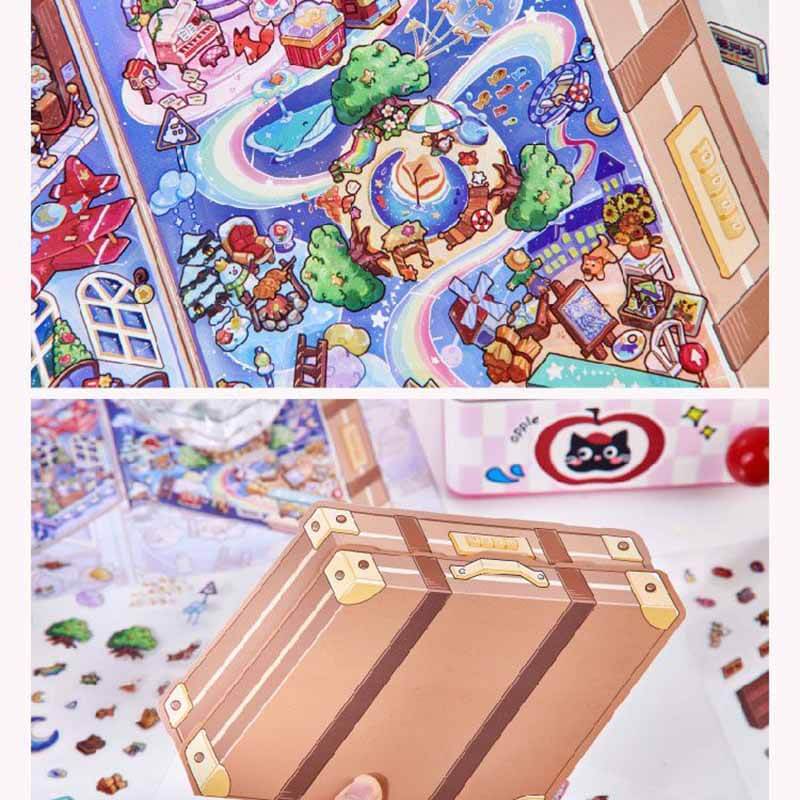 Galaxy Stop DIY 3D Scene Stickers Cute Miniature Scenes(L)