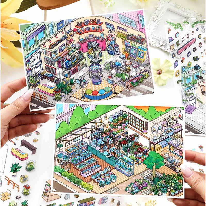 Garden Moment DIY 3D Scene Stickers 4 Cute Miniature Scenes(S)