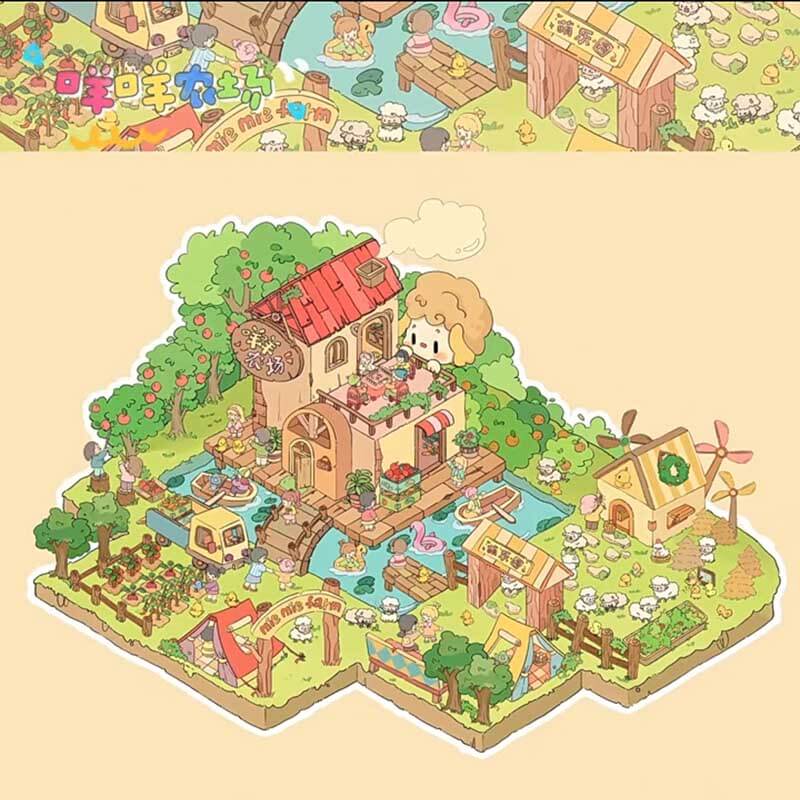 Gentle Paws DIY 3D Scene Stickers 3 Cute Miniature Scenes(S&L)