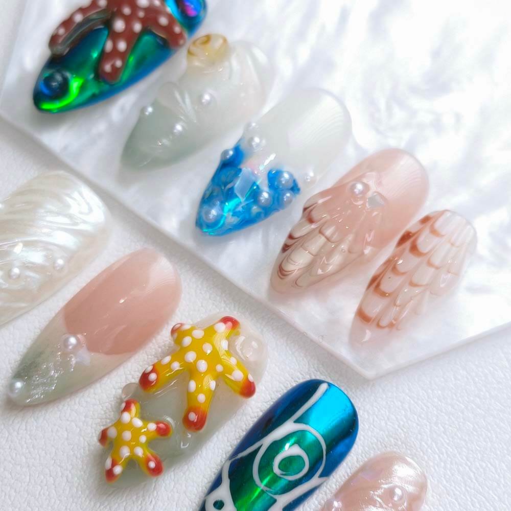Beauty Art Garden Press On Nails Gleaming Starfish 169