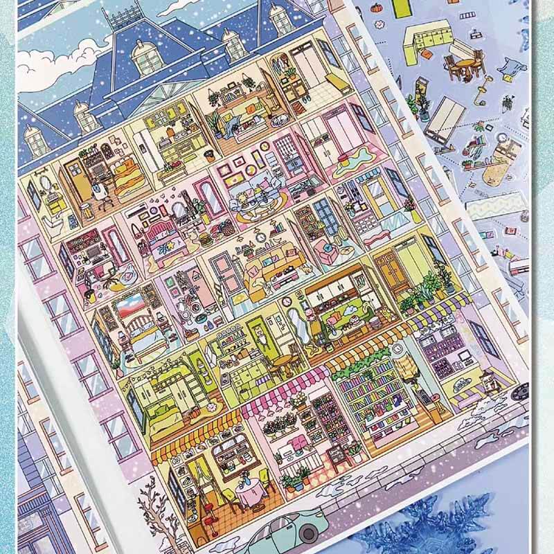 Glimmer Box Tales DIY 3D Scene Stickers Cute Scenes(L)