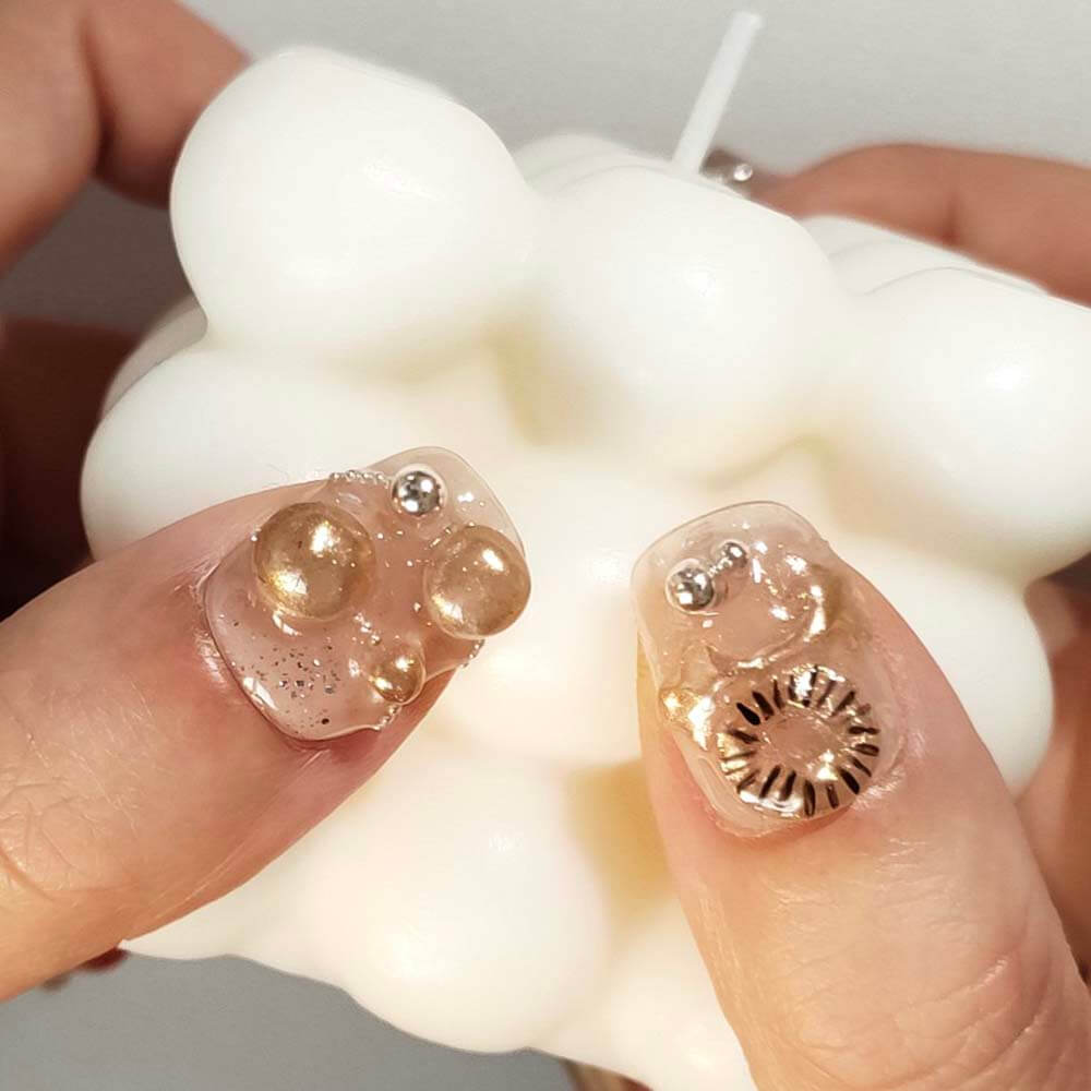 Art Garden Press On Nails Glittering Dots 74