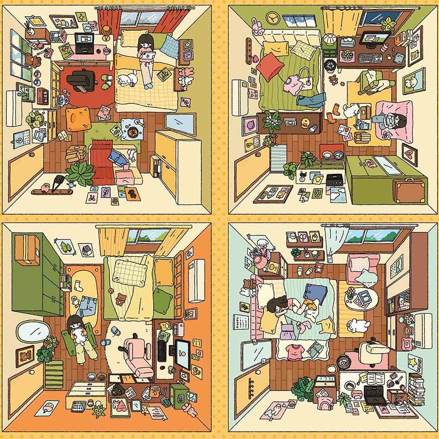 Good Times DIY 3D Scene Stickers 2 Cute Scenes(L)