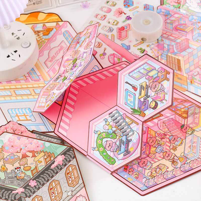 Gourmet Getaways DIY 3D Sticker Collection 3 Cute Miniature Scenes