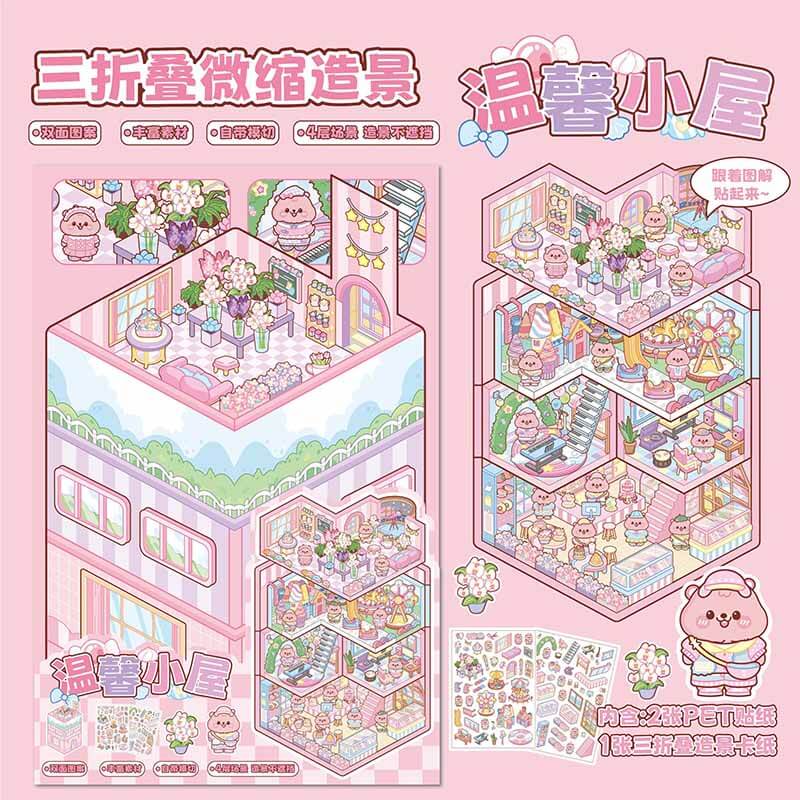 Gourmet Getaways DIY 3D Sticker Collection 3 Cute Miniature Scenes