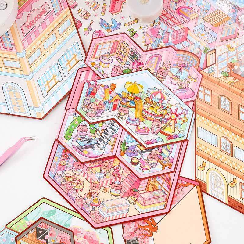 Gourmet Getaways DIY 3D Sticker Collection 3 Cute Miniature Scenes