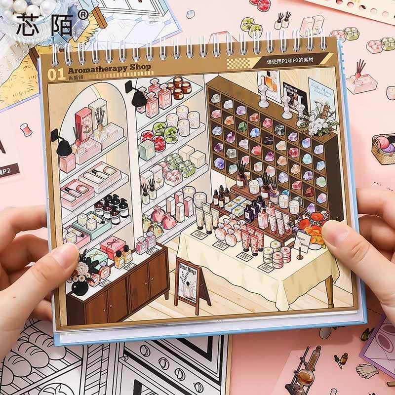 Happy Feast DIY 3D Scene Stickers 2 Cute Scenes(M)