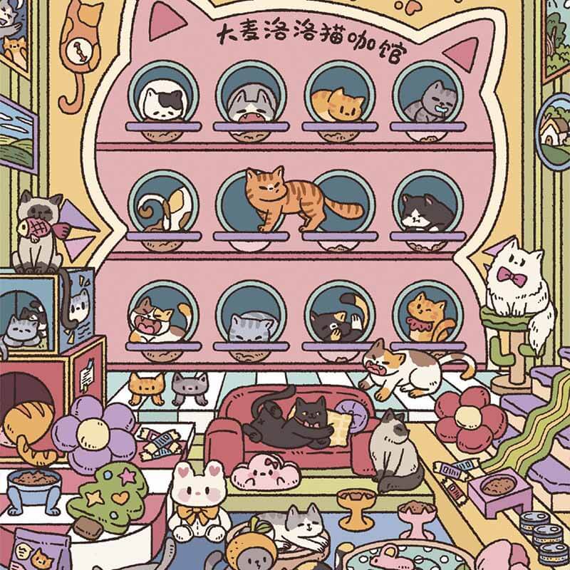 Happy Little Zones DIY 3D Scene Stickers 4 Cute Miniature Scenes(XS)