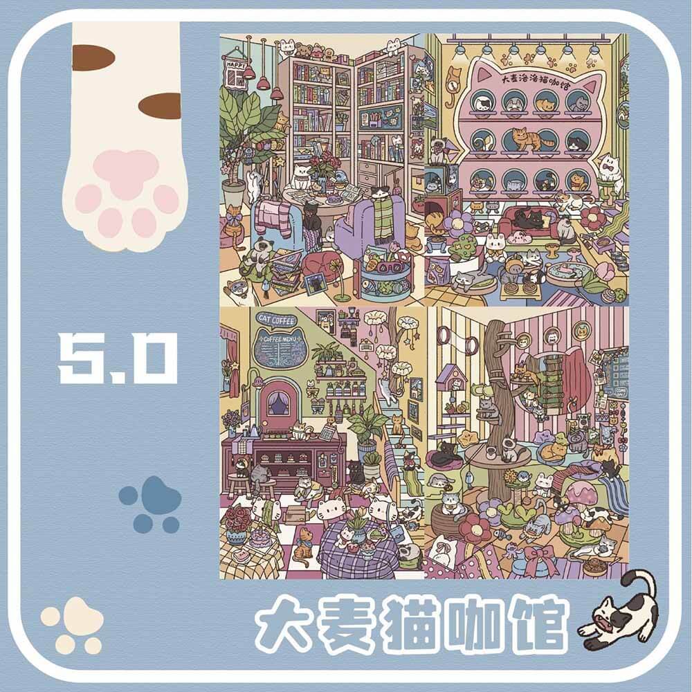 Happy Little Zones DIY 3D Scene Stickers 4 Cute Miniature Scenes(XS)