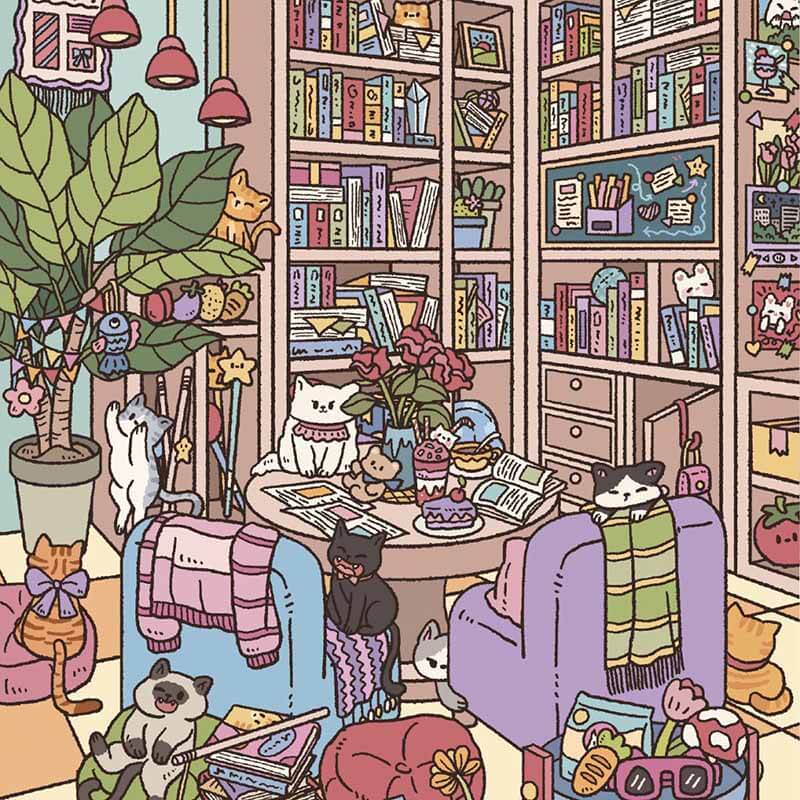 Happy Little Zones DIY 3D Scene Stickers 4 Cute Miniature Scenes(XS)